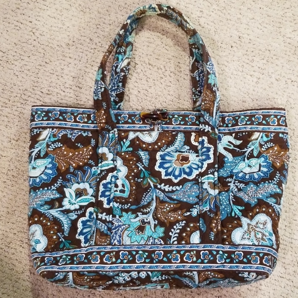 Vera Bradley Small Tote in Java Blue